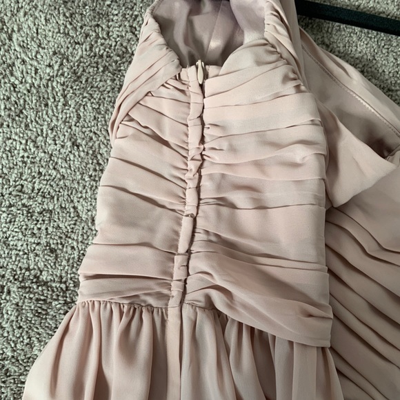 H&M one shoulder maxi dress in blush | size 8 - Picture 5 of 13